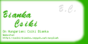 bianka csiki business card